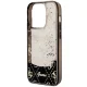 Guess iPhone 14 Pro vāciņš Liquid Glitter 4G Translucent, melns
