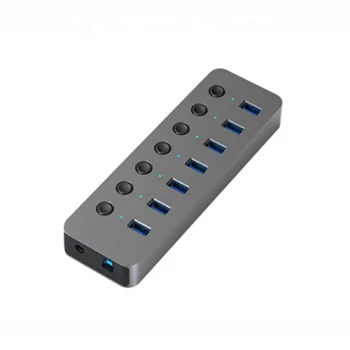Extra Digital USB A 3.0 адаптер - 7 x USB 3.0, серый