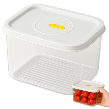 Airtight Food Storage Container with Lid, 1000ml, White