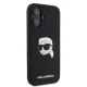Чехол Karl Lagerfeld Silicone Karl & Choupette Head MagSafe для iPhone 16, черный