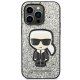Чехол Karl Lagerfeld Glitter Flakes Ikonik для iPhone 14 Pro, Серебристый