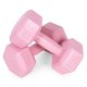 Modernhome HCD-4-PK Hex Dumbbells, 2x2 kg, Pink