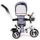Ecotoys JM-066-9L trīsritenis ar grozāmu sēdekli un jumtiņu, pelēks