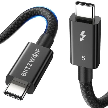 USB-C uz USB-C kabelis BlitzWolf BW-HDC8 240W 1.5m Melns