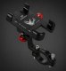 Aluminum Bike Phone Mount 360° Rotation 4.5-6.5 Inch, Black Red