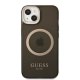 Guess Gold Outline Translucent MagSafe vāciņš iPhone 13 - Melns