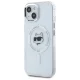Karl Lagerfeld IML Metal Choupette Head MagSafe vāciņš iPhone 15, Balts