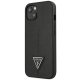 Guess Saffiano Triangle Logo Case for iPhone 14 Plus - Black