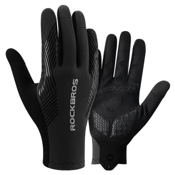 Velo cimdi ar pirkstiem Rockbros 16110006009, XL izmērs, melni