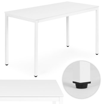 Modern Kitchen Dining Table 120x60 cm for 4-5 People Home Office Desk ModernHome, White