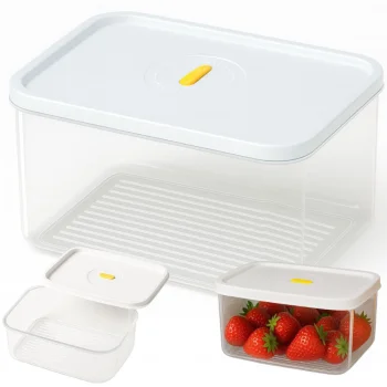 Airtight Food Storage Container with Lid, 2.5L, White