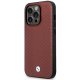 BMW iPhone 14 Pro Max vāciņš Leather Diamond Pattern MagSafe Bordo