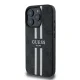 Guess 4G Printed Stripes MagSafe Case for iPhone 16 Pro, Black