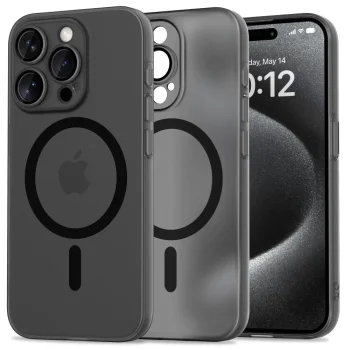 Apple iPhone 15 Pro 6.1'' Tech-Protect MagSlim MagSafe Case Cover, Black | Telefona Vāciņš Maciņš Apvalks Bamperis