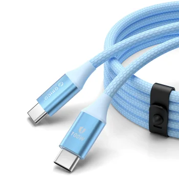 Orico USB-C uz USB-C kabelis 100W 5A Power Delivery 1m, zils
