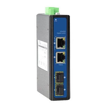 Промышленный PoE коммутатор 2x Gigabit PoE + 2x SFP Uplink, 45W