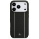 Mercedes Leather Star Pattern Stripes MagSafe Phone Case Cover iPhone 17 Pro - Black