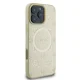 Guess Saffiano Peony Classic Logo MagSafe vāciņš Apple iPhone 16 Pro, Zelta