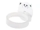 Wall-Mounted Hair Dryer Holder, White