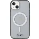 BMW iPhone 14 Plus / 15 Plus vāciņš Silver Ring MagSafe, caurspīdīgs