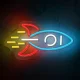 Неоновая вывеска Neolia NNE18 Ракета PLEXI LED, Разноцветная