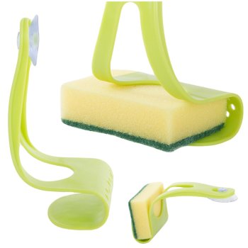 Virtuves organizators sūkļiem ar piesūcekni, 16x8x8 cm, dažādas krāsas
