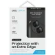 Uniq Optix Glass Aluminum Camera Lens Protector for iPhone 15 / 15 Plus Camera Lens with Applicator - Black