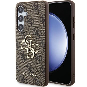 Чехол Guess для Samsung Galaxy A55 4G Big Metal Logo, коричневый