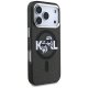 Чехол Karl Lagerfeld IML Glitter MagSafe для iPhone 17 Pro Черный