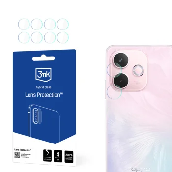 Гибридное защитное стекло на камеру 3mk Lens Protection для Oppo A5 Pro 5G