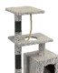 Multi-level cat scratching post tree with condo, 108 cm, 4 levels, grey