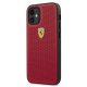 Ferrari iPhone 12 mini Case On Track Perforated, Red
