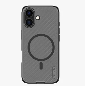 Nillkin iPhone 17 vāciņš Super Frosted Shield Pro Magnetic, caurspīdīgs melns