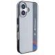 BMW iPhone 16 Plus Case Motorsport IML Vertical Stripe, Gray