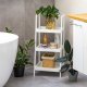ModernHome 3-Tier Ladder Shelf Nightstand, White