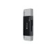 USB and USB-C 3.0 Memory Card Reader Devia EL240 2-in-1, black