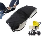 Stroller Pushchair Hand Muff Mittens Gloves Hand Warmer, Black