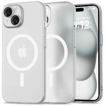Apple iPhone 15 6.1'' Tech-Protect MagSlim MagSafe Case Cover, White | Telefona Vāciņš Maciņš Apvalks Bamperis