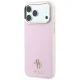 Чехол Guess Saffiano Small 4G & Classic Logo MagSafe для iPhone 18 Pro и 17 Pro, розовый