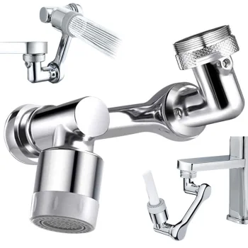 Krāna pagarinātājs un aerators 1080° Hroms