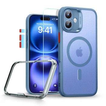 Чехол ESR Classic Pro Set Halolock MagSafe для iPhone 16, синий