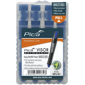 Pica VISOR permanentās marķiera rezerves serdes, 10 x 85 mm, zilas