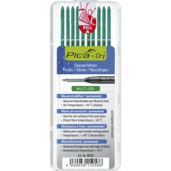 Pica DRY 4042 rezerves serdeņi marķierim, 2.8 x 125 mm, 10 gab., zaļi