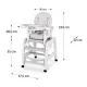 Стульчик для кормления 5-в-1 Ricokids 7090 Sinco, серый