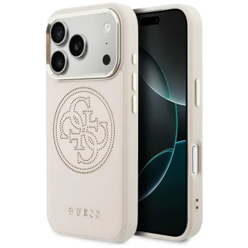 Guess Perforated 4G MagSafe vāciņš iPhone 17 Pro, rozā