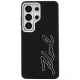 Karl Lagerfeld Grained Signature vāciņš Samsung Galaxy S26 Ultra, melns