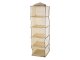 Hanging Closet Organizer with 5 Shelves 100cm Beige