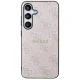 Guess 4G Collection Leather Metal Logo MagSafe vāciņš Samsung Galaxy S24, Rozā