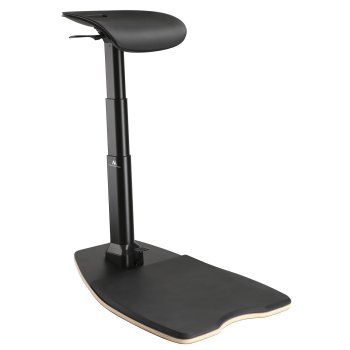 Maclean MC-872 ergonomisks biroja krēsls ar pretnoguruma paklājiņu, melns