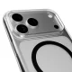 Чехол Puro для iPhone 17 Pro Lite Mag, прозрачный с черным кольцом